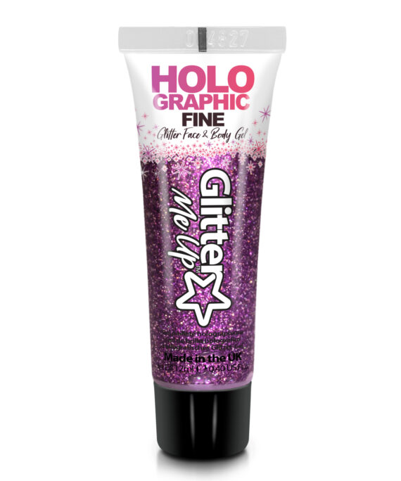 Holographic fine glitter face & body gels , 12ml